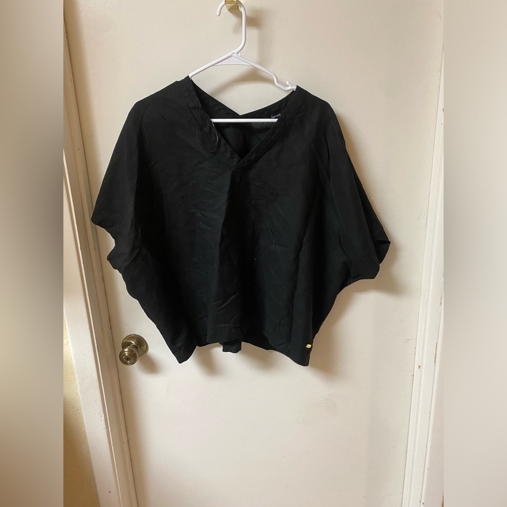 Kensie Black Boxy Oversized Blouse